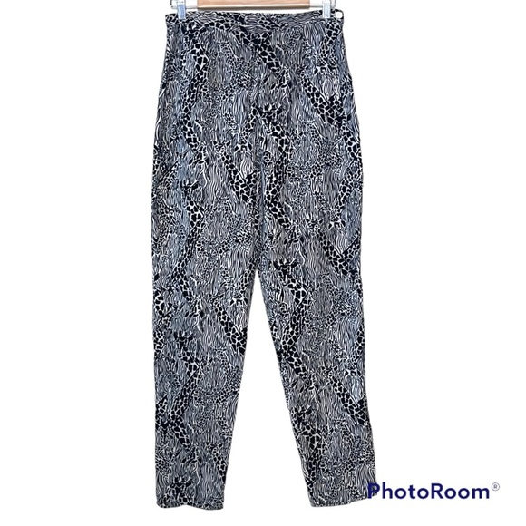 Vintage Lilly Pulitzer Velvet Animal print cigarette style pants Sz 10 - Picture 1 of 5